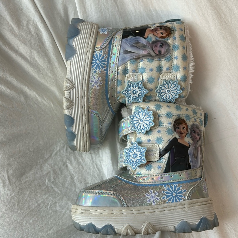 Frozen snow boots